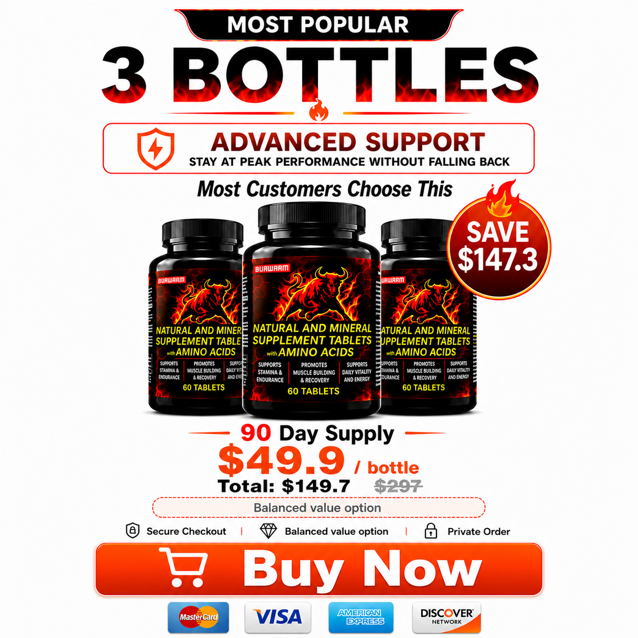 HERBAL & MINERAL SUPPLEMENT TABLETS — THE DAILY PERFORMANCE SUPPORT YOUR BODY NEEDS
