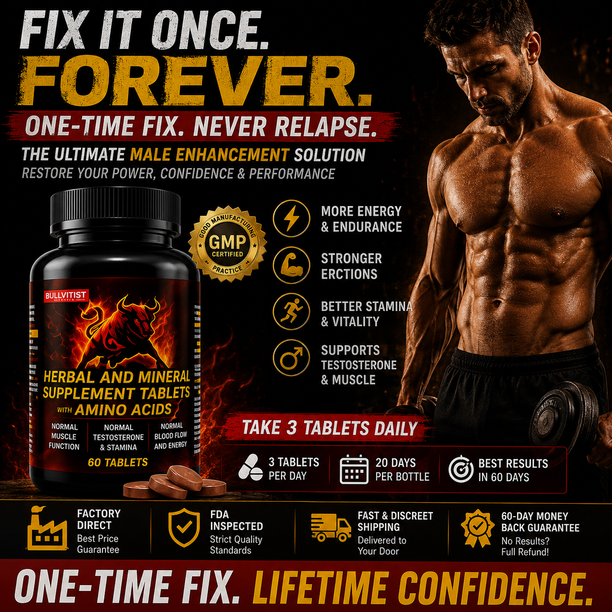 HERBAL & MINERAL SUPPLEMENT TABLETS — THE DAILY PERFORMANCE SUPPORT YOUR BODY NEEDS